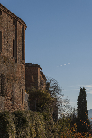 MONTEPULCIANO - TUSCANY / ITALY, OCTOBER 29, 2016: Old and medieval town of Montepulciano in Tuscany, Valdichiana - Italyのeditorial素材