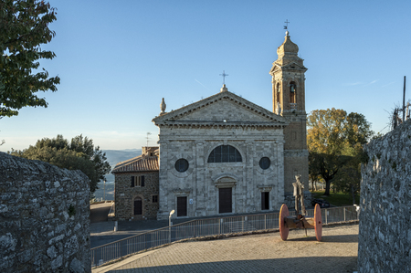MONTALCINO, TUSCANY / ITALY: OCTOBER 31, 2016: Church of the Madonna del Soccorso in Montalcino. Val D'Orcia Tuscany - Italyのeditorial素材