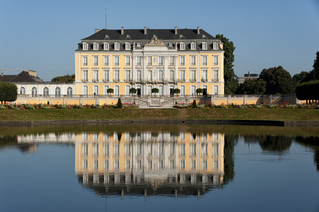 The Baroque Augustusburg Castle is one of the first important creations of Rococo in Bruhl near Bonn, North Rhine Westphalia - Germany. Since 1984 it is in the list of World Heritage Sites.のeditorial素材