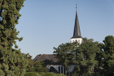 Near the Baroque Augustusburg Castle is one of the first important creations of Rococo in Bruhl near Bonn, North Rhine Westphalia - Germany.のeditorial素材