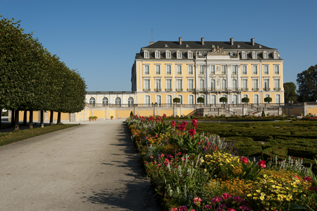 Foto de The Baroque Augustusburg Castle is one of the first important creations of Rococo in Bruhl near Bonn, North Rhine Westphalia - Germany. Since 1984 it is in the list of World Heritage Sites. - Imagen libre de derechos