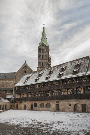 Alte Hofhaltung, Old Courtyard, Historical Museum of the City of Bamberg, Bavaria, Germanyのeditorial素材