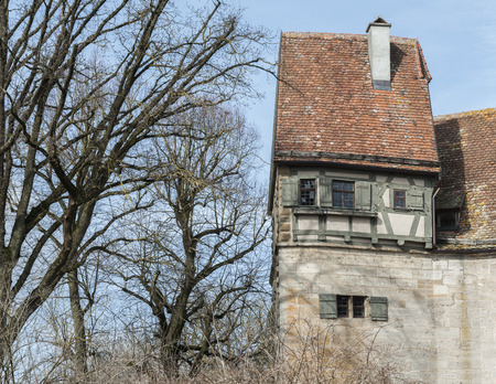 ROTHENBURG OB DER TAUBER, GERMANY - MARCH 05, 2018: Rothenburg ob der Tauber an historic and medieval town and one of the most beautiful villages in Europe, Germany,のeditorial素材