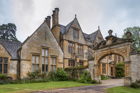 STANWAY, ENGLAND - MAY, 26 2018: Stanway Manor House built in the Jacobean period architecture 1630...