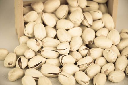 peanuts in wooden box
