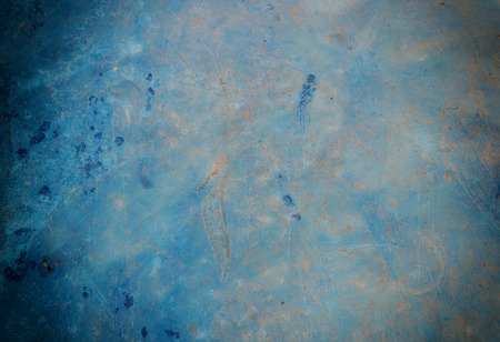old blue concrete wall for background