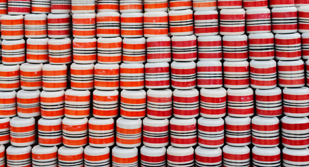 rolls of new ceramic cups for background