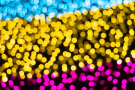 blurred abstractmulticolor bokeh background at night