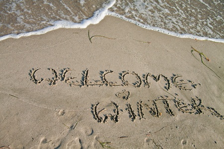 Welcoming the winter at the end of the summer.の写真素材