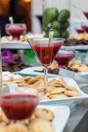 Buffet with cookies and jam, vertical shotの写真素材