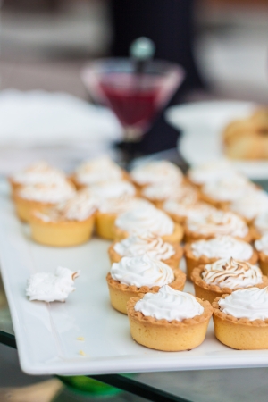 Cream tarts and jam, vertical shotの写真素材