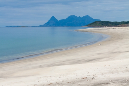 An untouched beach in Northern Norwayの写真素材