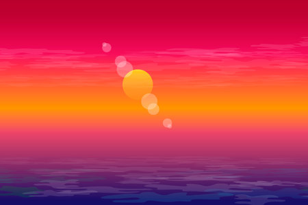 Abstract sunset with defocused lights - eps10のイラスト素材