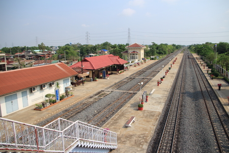 Bangpa-In railway station, Ayutthaya provinceのeditorial素材