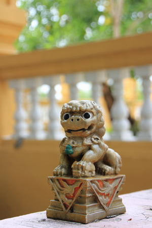 chinese lion statueの写真素材