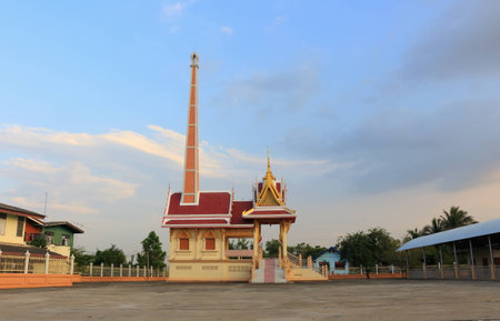 crematory at Wat Sukhan Tharam, Bang Pa In, Ayutthayaの写真素材
