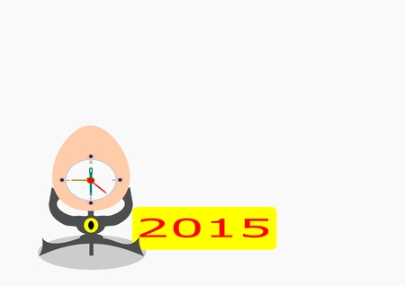 Isolate for clock in Easter Egg on tripodのイラスト素材