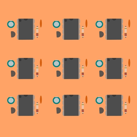 Electronic component on circuit boardのイラスト素材