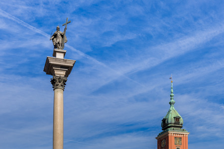 Column of Sigismund in Warsaw Polandのeditorial素材