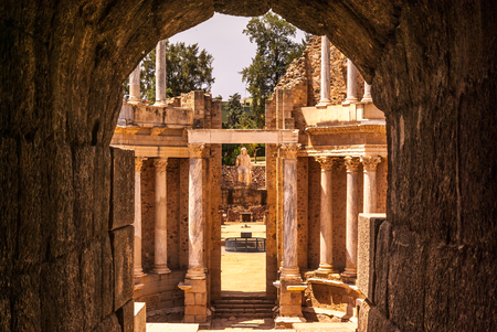 Vomitory of the Roman theater of Merida in Spainのeditorial素材