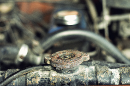 Old car radiatorの写真素材