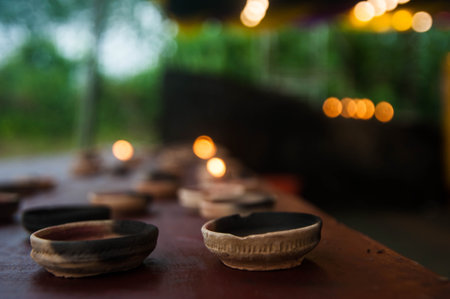 Candle light for Diwali or Deepavali festival.
