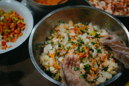 Catering buffet food at a hotel restaurant. Catering concept