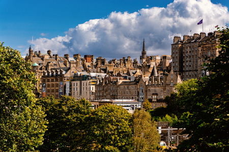Edinburgh Castle View, Scotland Uk, Traveling in Europeのeditorial素材