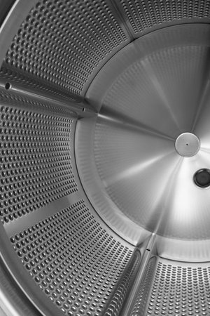 Inside bottom of commercial washing machineの写真素材