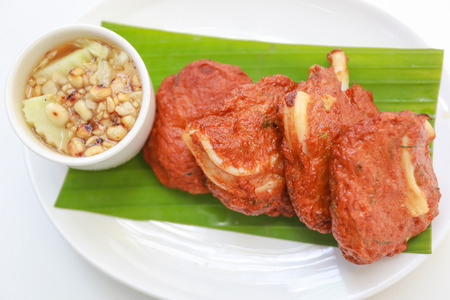 Thai fried squidの写真素材