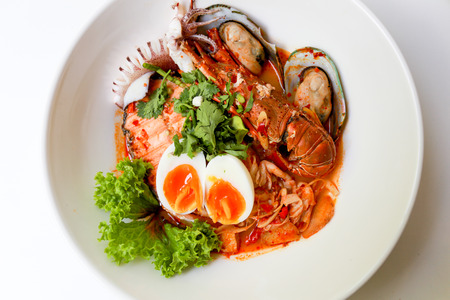 Thai tom yum lobsterの写真素材