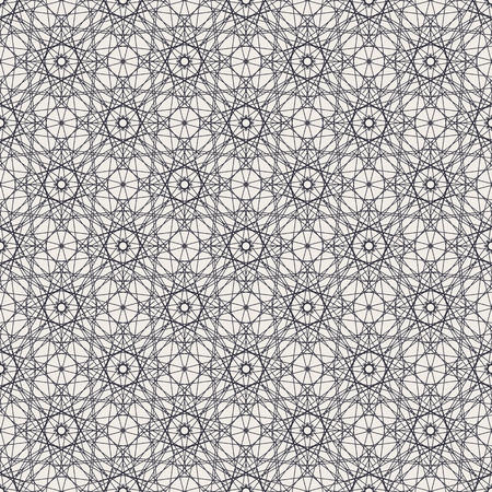 Round Linear Seamless Pattern with lace vintage decorative geometric elements. Modern monochrome geometric background. Contemporary graphic design.の写真素材