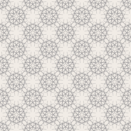 Round Linear Seamless Pattern with lace vintage decorative geometric elements. Modern monochrome geometric background. Contemporary graphic design.の写真素材