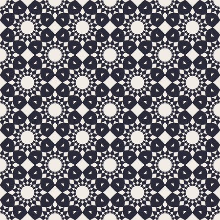 Round Linear Seamless Pattern with lace vintage decorative geometric elements. Modern monochrome geometric background. Contemporary graphic design.の写真素材
