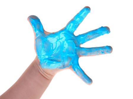 Painted child hand 
の写真素材