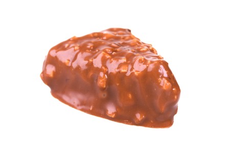 Chocolate candy isolated on white backgroundの写真素材