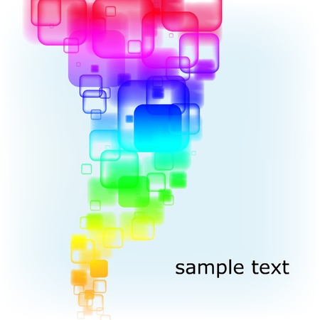 Abstract multicolored rounded squares background.  illustrationのイラスト素材