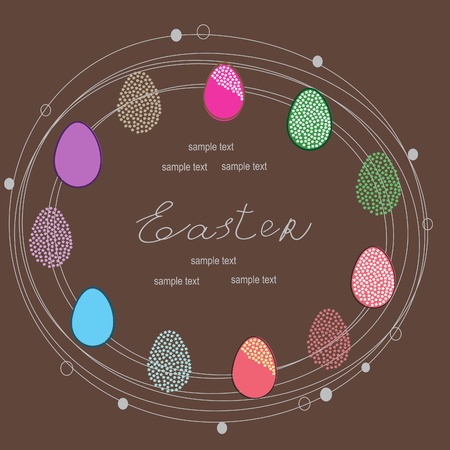 Abstract Easter greeting card. のイラスト素材