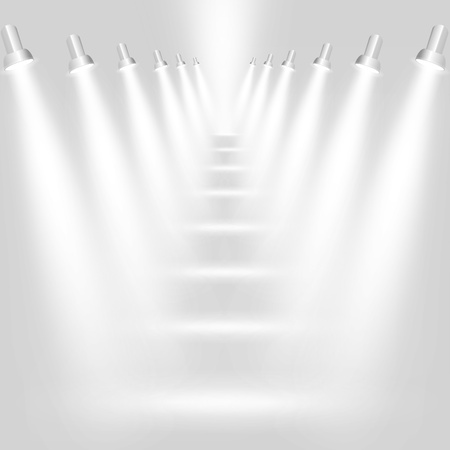 Abstract light grey background with spotlights. Vector eps10 illustrationのイラスト素材