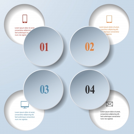 Abstract paper infographics. Internal and external data concept.  のイラスト素材
