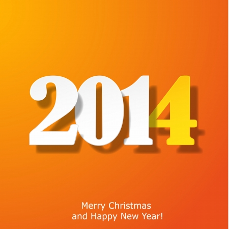 Modern Merry Christmas and Happy New Year greeting card. Vector eps10 illustrationのイラスト素材