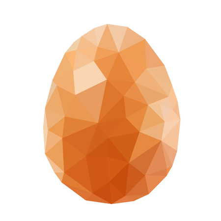 Low poly egg isolated on white background. Vector eps10 illustrationのイラスト素材