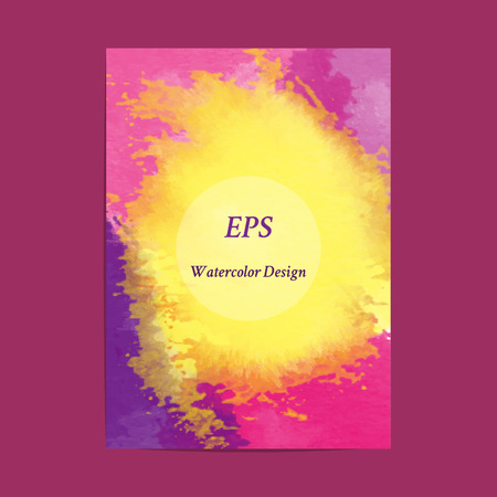 Watercolor art. Vector  invitation cards. Wedding invitation,greeting card,postcard.Place for your text.のイラスト素材