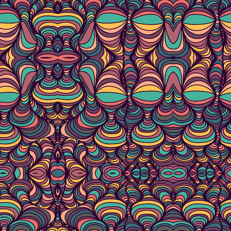 Seamless waves background. Endless retro background, abstract seamless repeat pattern.のイラスト素材