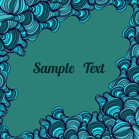 Zentangle vector doodle frameのイラスト素材