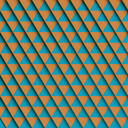3D minimalistic abstract geometric background of blue and yellow triangles.のイラスト素材