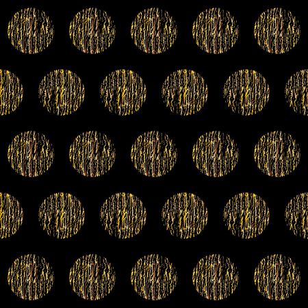 Black and gold  pattern. Abstract modern background. Vector illustration.Black backdrop with gold relief circlesのイラスト素材