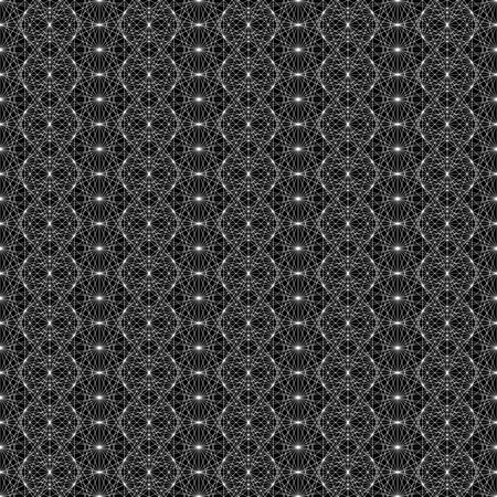 Abstract seamless pattern.Black and white background.のイラスト素材