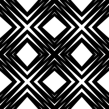 Abstract geometric seamless pattern. Simple black and white background.Vector illustration. Modern design.のイラスト素材