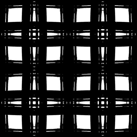 Geometric abstract seamless pattern made with ink. Monochrome modern background.Ink grungy texture.のイラスト素材